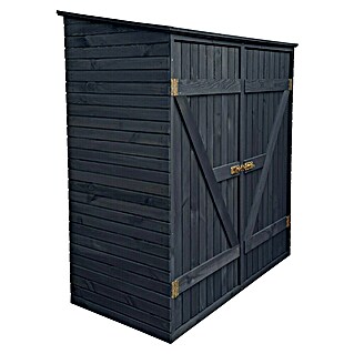Promadino Gartenschrank (77 x 149 x 164 cm, Anthrazit)