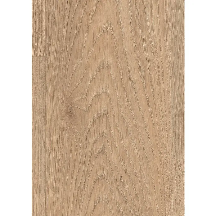 Egger Laminat Aquadura+ - Lana Eiche natur, Landhausdiele, 1.292 x 246 x 7,5 mm - Nahaufnahme eines hellen, robusten Eichenparkettbodens, der die natürliche Maserung und Wärme des Holzes hervorhebt. Perfekt für ein gemütliches Ambiente.