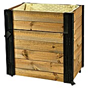 Dobar Hochbeet rollbarer Gartenschrank (60 x 39 x 62 cm, Holz, Braun/Schwarz) | BAUHAUS