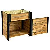 Dobar Hochbeet rollbarer Gartenschrank (60 x 39 x 62 cm, Holz, Braun/Schwarz) | BAUHAUS