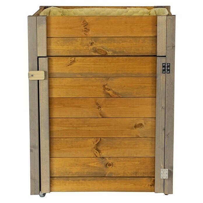 Dobar Hochbeet rollbarer Gartenschrank (60 x 39 x 80 cm, Holz, Braun) | BAUHAUS