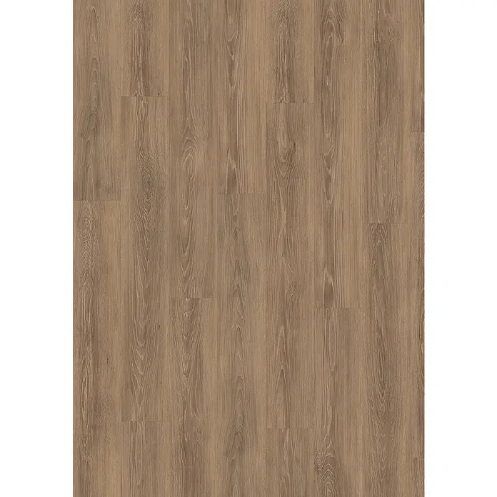 Egger Laminat Aquadura+ - Capri Eiche braun, Landhausdiele, 1.292 x 193 x 7,5 mm - Nahaufnahme eines Laminatbodens in Holzoptik mit einer warmen, natürlichen Farbgebung und einer feinen Maserung.