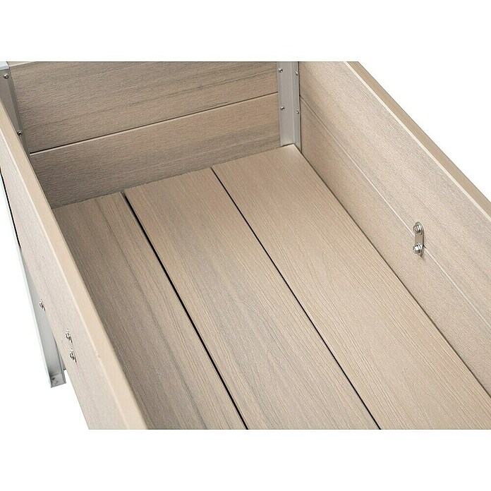 Dobar Hochbeet (50 x 91 x 60 cm, Verbundwerkstoff, Silbergrau) | BAUHAUS