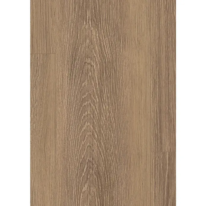 Egger Laminatmuster Aquadura+ - 297 x 193 x 7,5 mm, Landhausdiele, Capri Eiche braun - Detailansicht einer Laminatbodenplatte in Holzoptik mit Maserung, die eine warme und natürliche Atmosphäre erzeugt.