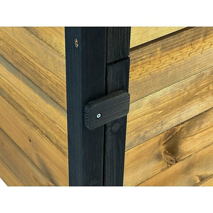 Dobar Hochbeet rollbarer Gartenschrank (60 x 39 x 62 cm, Holz, Braun/Schwarz) | BAUHAUS