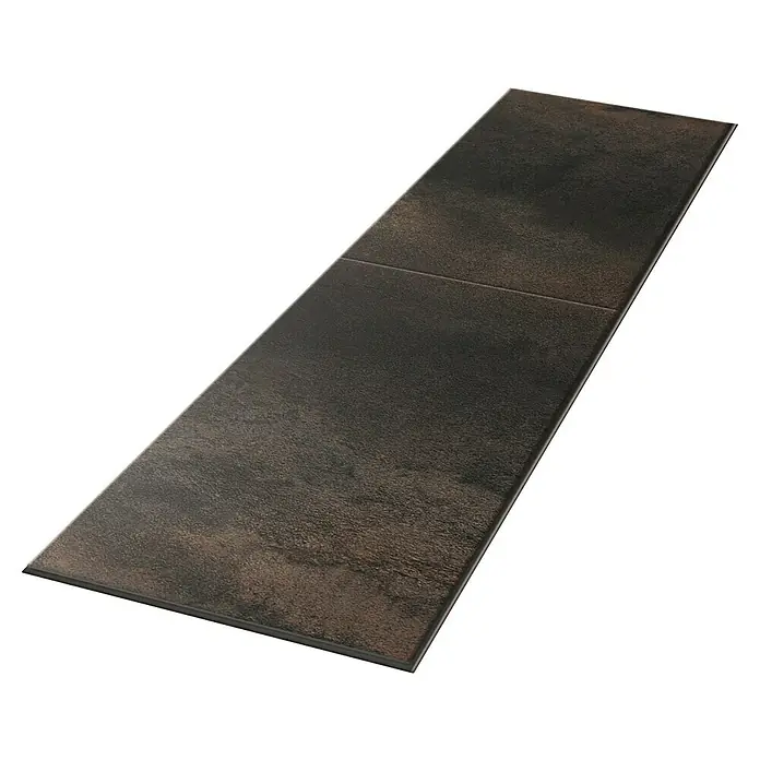 Egger Laminat Aquadura+ - Titanit anthrazit, 1.292 x 327 x 7,5 mm - Ein rechteckiges, dunkelbraunes Paneel mit dezenter Textur, ideal für stilvolle Wand- oder Bodengestaltung. Elegantes Design mit feinen Farbnuancen.