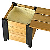 Dobar Gartenbank mit Blumenkästen (B x T x H: 180 x 40 x 39,5 cm, Fichte, Schwarz/Braun) | BAUHAUS