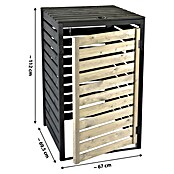 Dobar Mülltonnenbox (69,5 x 67 cm, Schwarz/Grau, Geeignet für Anzahl Mülltonnen: 1 Stk.) | BAUHAUS