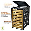 Dobar Mülltonnenbox (87 x 77 cm, Schwarz/Braun, Geeignet für Anzahl Mülltonnen: 1 Stk.) | BAUHAUS