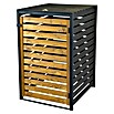 Dobar Mülltonnenbox (87 x 77 cm, Schwarz/Braun, Geeignet für Anzahl Mülltonnen: 1 Stk.) | BAUHAUS