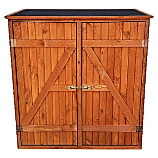 Promadino Gartenschrank (77 x 149 x 164 cm, Honigbraun)