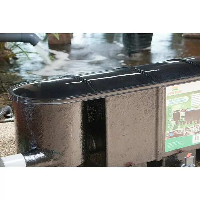 Heissner Durchlauffilter Apollo XL Pro F322 - Teichgröße: 80 m³ - Heissner Apollo XL Pro F322-00 Teichfilter für klares und sauberes Teichwasser, ideal für mittlere bis große Gartenteiche.