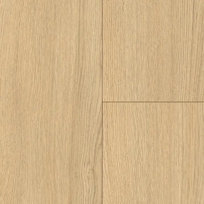 Egger Laminat NatureSense - Matera Eiche hell, Landhausdiele, 1.292 x 193 x 8 mm - Nahaufnahme von hellem Parkettboden mit Maserung und Fugen, ideal für moderne und natürliche Raumgestaltungen.
