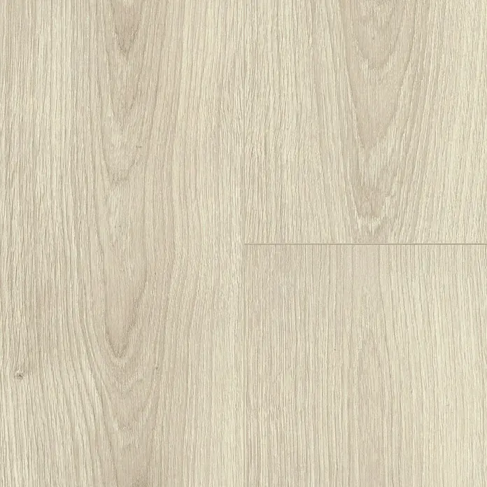 Egger Laminat NatureSense - Brook Eiche weiss, Landhausdiele, 1.292 x 193 x 7 mm - Helles Laminat mit feiner Holzstruktur. Das Bodenmuster zeigt eine natürliche Optik und eine dezente Farbgebung für Wohnräume.