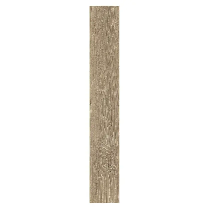 Egger Laminat NatureSense - Eiche Amiens hell, Landhausdiele, 1.292 x 193 x 8 mm - Abbildung einer einzelnen Diele Laminatboden in hellem Holzdesign mit markanter Maserung für ein natürliches Aussehen.
