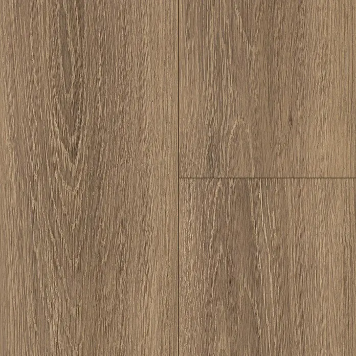 Egger Laminat NatureSense - Newport Eiche braun, Landhausdiele, 1.292 x 193 x 8 mm - Nahaufnahme von vier hellbraunen Holzfurnierplatten mit deutlich sichtbarer Maserung und Textur, ideal für Bodenbeläge.