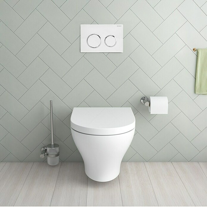Geberit Placa de accionamiento (Blanco de alto brillo, 2 descargas)