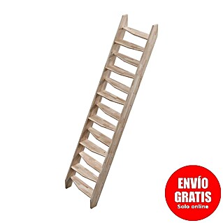 Sogem Escalera compacta recta Kyoto (Ancho: 57 cm, Color peldaños: Haya, Altura de planta: 280 cm, Características del diseño: Sin barandilla)