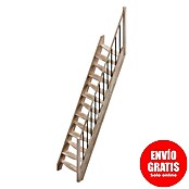 Sogem Escalera compacta recta Kyoto (Ancho: 57 cm, Color peldaños: Haya, Altura de planta: 280 cm, Características del diseño: Con barandilla) | BAUHAUS
