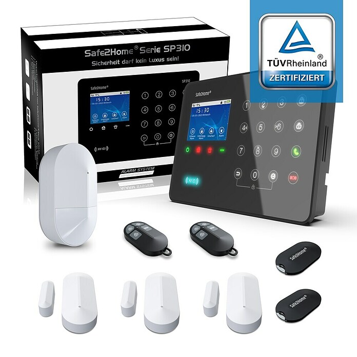 Safe2Home Set de sistema de alarma (9 piezas, L x An x Al: 195 x 136 x 31 mm)
