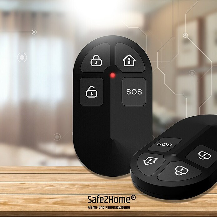 Safe2Home Set de sistema de alarma (9 piezas, L x An x Al: 195 x 136 x 31 mm)