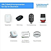 Safe2Home Set de sistema de alarma (9 piezas, L x An x Al: 195 x 136 x 31 mm)