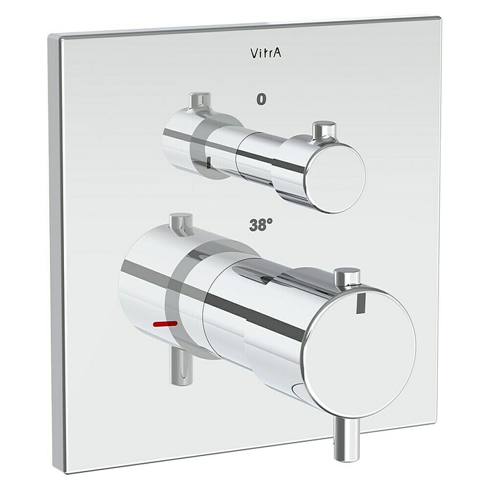 VitrA Flow Square UP-Badewannenarmatur (Ausladung Armatur: 91 mm, Chrom, Glänzend) | BAUHAUS