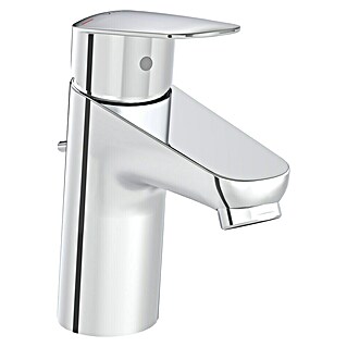 VitrA Flow Round Waschtischarmatur (Niederdruck, Chrom, Glänzend, Höhe: 15 cm, Mit Ablaufgarnitur)