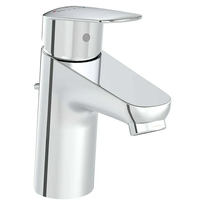 VitrA Flow Round Waschtischarmatur Eco - Höhe: 15 cm, Ausladung Armatur: 114 mm, Chrom - Polierter Chrom-Einhebel-Waschtischmischer im modernen Design.