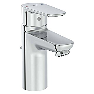 VitrA Flow Soft Waschtischarmatur (Niederdruck, Chrom, Glänzend, Höhe: 15 cm, Mit Ablaufgarnitur)