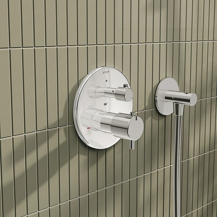 VitrA Flow Soft UP-Badewannenarmatur (Chrom, Glänzend, Ausladung Armatur: 88 mm, Inclusive Hülse) | BAUHAUS
