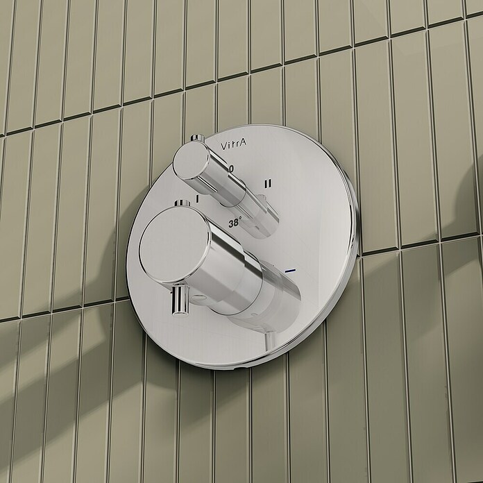 VitrA Flow Soft UP-Badewannenarmatur (Chrom, Glänzend, Ausladung Armatur: 88 mm, Inclusive Hülse) | BAUHAUS