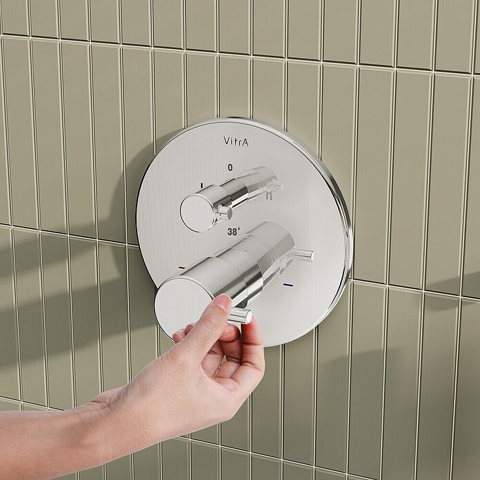 VitrA Flow Soft UP-Badewannenarmatur (Chrom, Glänzend, Ausladung Armatur: 88 mm, Inclusive Hülse) | BAUHAUS