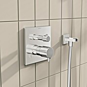 VitrA Flow Square UP-Badewannenarmatur (Ausladung Armatur: 89 mm, Chrom, Glänzend) | BAUHAUS