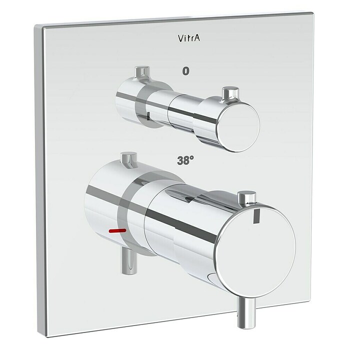 VitrA Flow Square UP-Badewannenarmatur (Ausladung Armatur: 89 mm, Chrom, Glänzend) | BAUHAUS