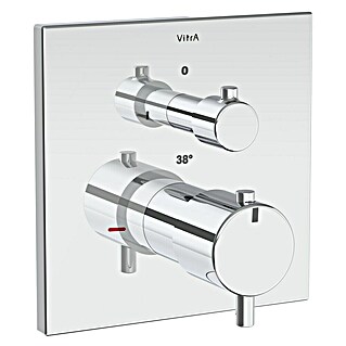 VitrA Flow Square UP-Badewannenarmatur (Ausladung Armatur: 89 mm, Chrom, Glänzend)