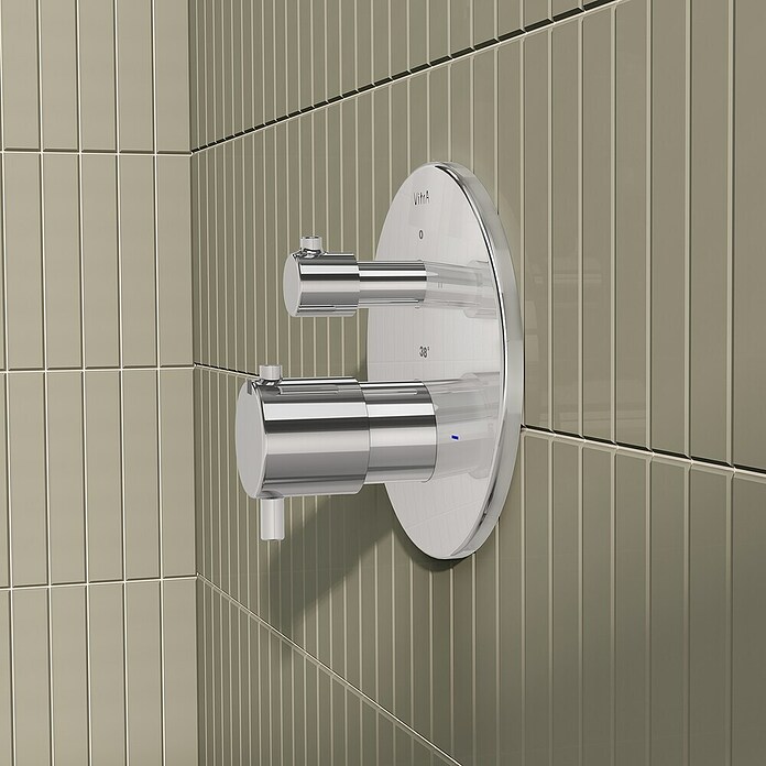 VitrA Flow Soft UP-Badewannenarmatur (Chrom, Glänzend, Ausladung Armatur: 88 mm, Inclusive Hülse) | BAUHAUS