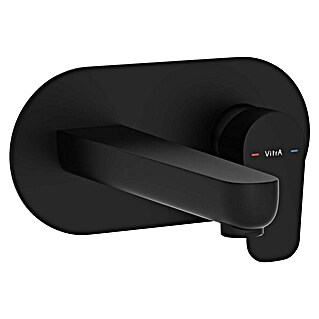 VitrA Flow Soft Waschtischarmatur (Schwarz, Matt, Ausladung Armatur: 200 mm)