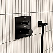 VitrA Flow Square UP-Badewannenarmatur (Ausladung Armatur: 89 mm, Schwarz, Matt) | BAUHAUS