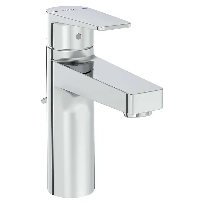 VitrA Flow Square Waschtischarmatur - Niederdruck, Chrom, Glänzend, Höhe: 17,6 cm - Moderner Chrom-Einhebel-Waschtischmischer mit schlankem, rechteckigem Auslauf.