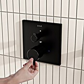 VitrA Flow Square UP-Badewannenarmatur (Ausladung Armatur: 89 mm, Schwarz, Matt) | BAUHAUS