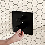 VitrA Flow Square UP-Badewannenarmatur (Ausladung Armatur: 91 mm, Schwarz, Matt) | BAUHAUS