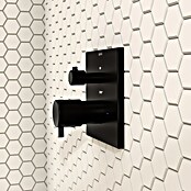 VitrA Flow Square UP-Badewannenarmatur (Ausladung Armatur: 91 mm, Schwarz, Matt) | BAUHAUS
