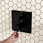 VitrA Flow Square UP-Badewannenarmatur (Ausladung Armatur: 91 mm, Schwarz, Matt) | BAUHAUS