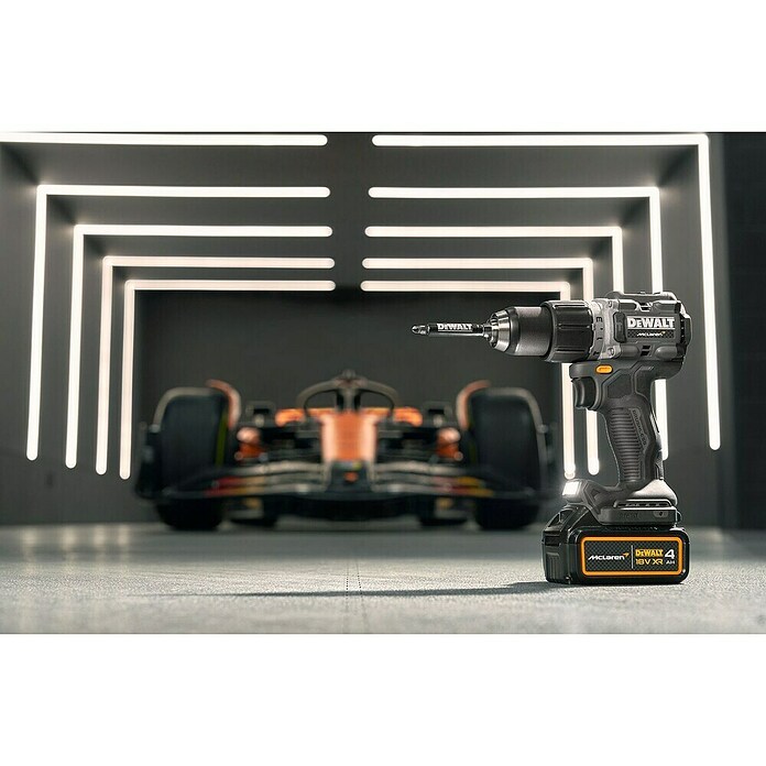DeWalt Taladro atornillador percutor de batería McLaren DCD85MM2T (18 V, 2 baterías, 4 Ah, 90 Nm) | BAUHAUS