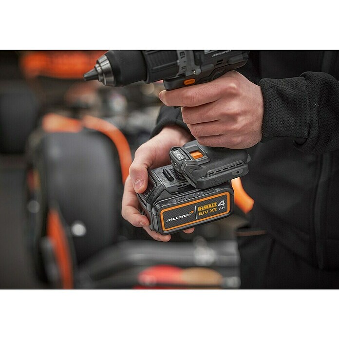 Taladro Percutor DeWALT DCD85MP2T 18V Sin Escobillas | Edición Especial McLaren | Incluye 2 Baterías 5Ah Y Maletín TSTAK | 13 Mm Capacidad