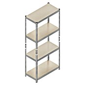 Regalux Kovinski regal  (V x Š x G: 76 x 76 x 38 cm, Nosilnost na polico: 140 kg, Število polic: 2 kos, Priklop, Siva) | 1230 - Metallregale | AAFA - Regale | AAF - Regalsysteme | AA - Eisenwaren | A - Eisenwaren | BAUHAUS