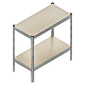 Regalux Metalni regal  (V x Š x DB: 76 x 76 x 38 cm, Nosivost po polici: 140 kg, Broj polica: 2 Kom., Uticanje, Siva) | BAUHAUS