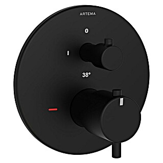 VitrA Flow Soft Brausearmatur (Schwarz, Matt, Ausladung Armatur: 88 mm, Ohne Hülse)