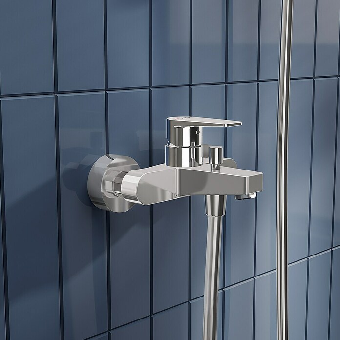 VitrA Flow Square Badewannenarmatur (Chrom, Glänzend) | BAUHAUS